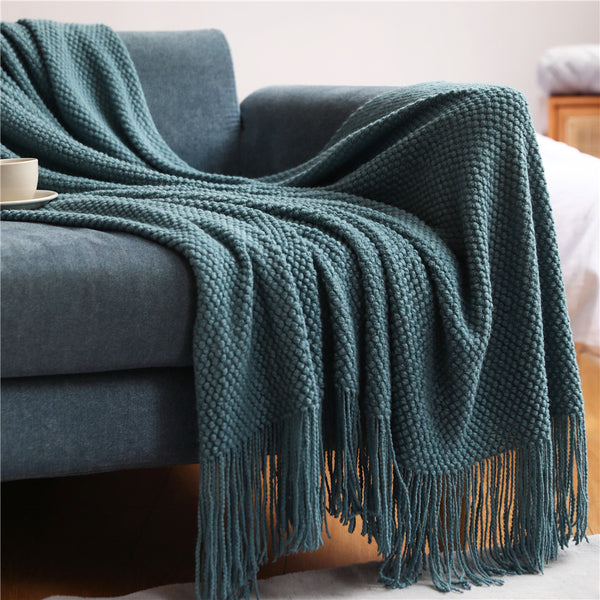 Grid Knitted Sofa Blankets