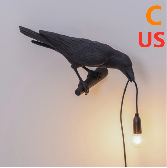 Bird Resin Wall Lamp Decoration