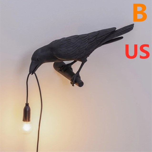 Bird Resin Wall Lamp Decoration