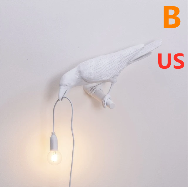 Bird Resin Wall Lamp Decoration