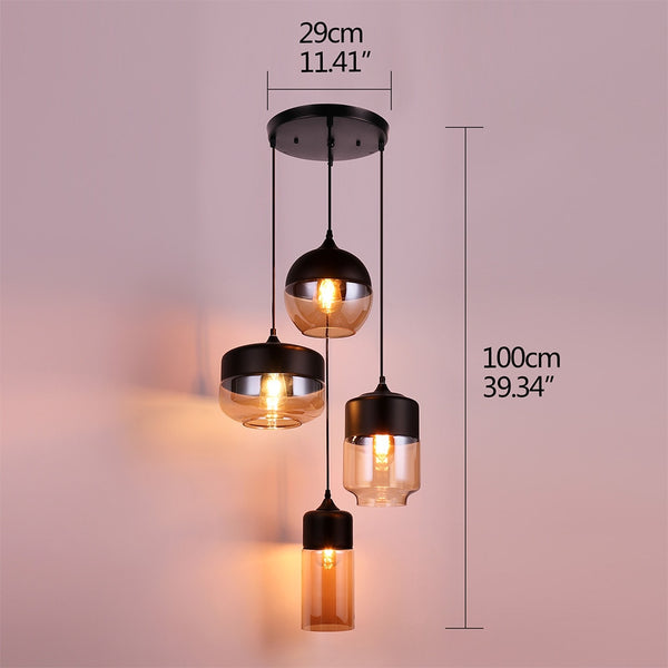 Nordic Loft Glass Chandelier