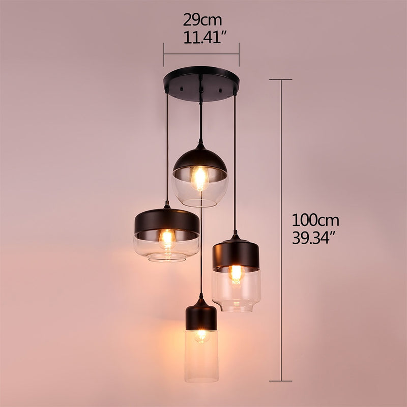 Nordic Loft Glass Chandelier