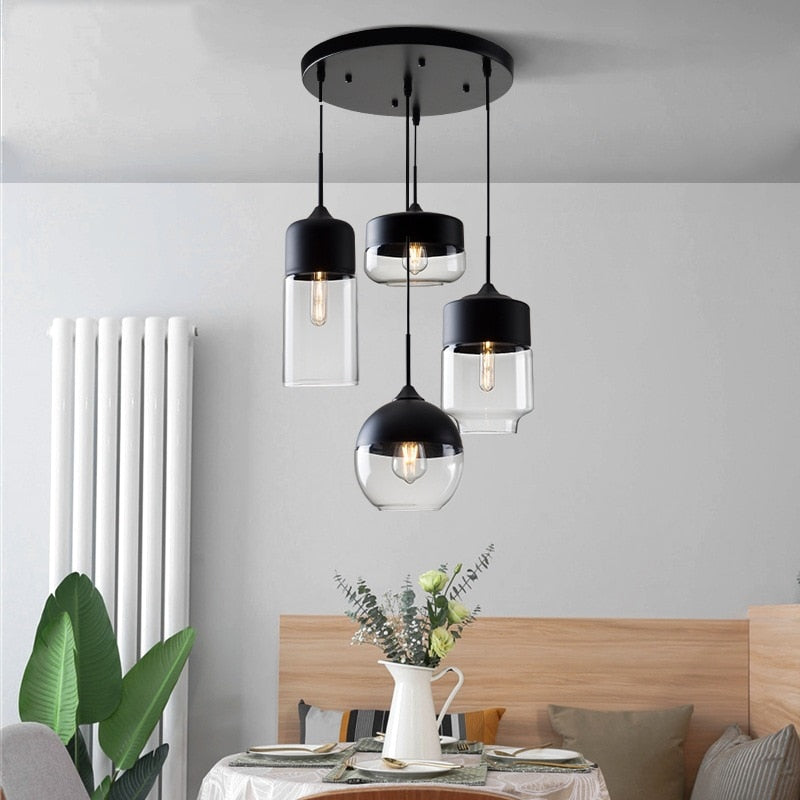 Nordic Loft Glass Chandelier