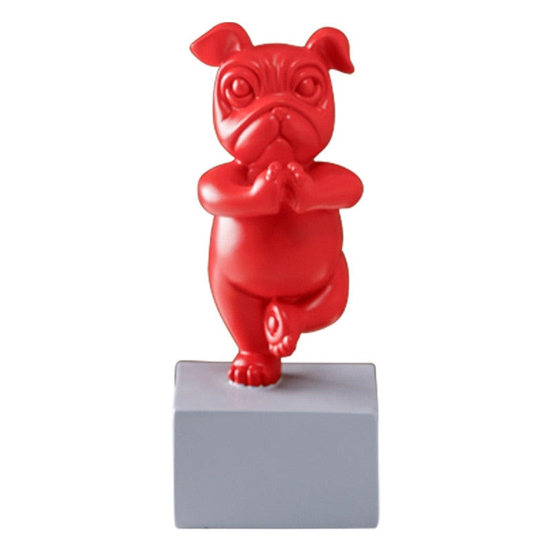 Yoga French Bulldog Statue