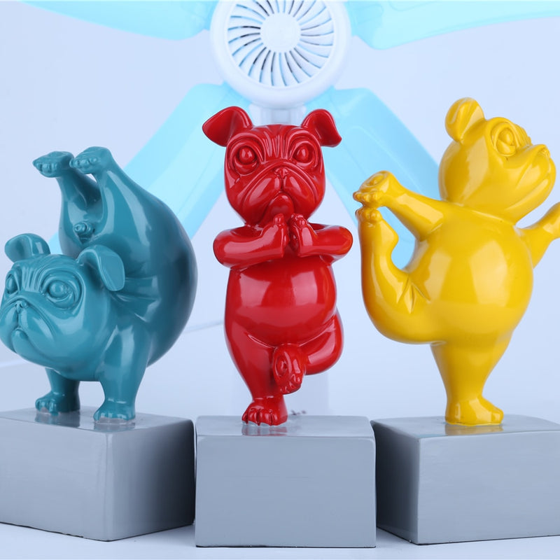 Yoga French Bulldog Statue