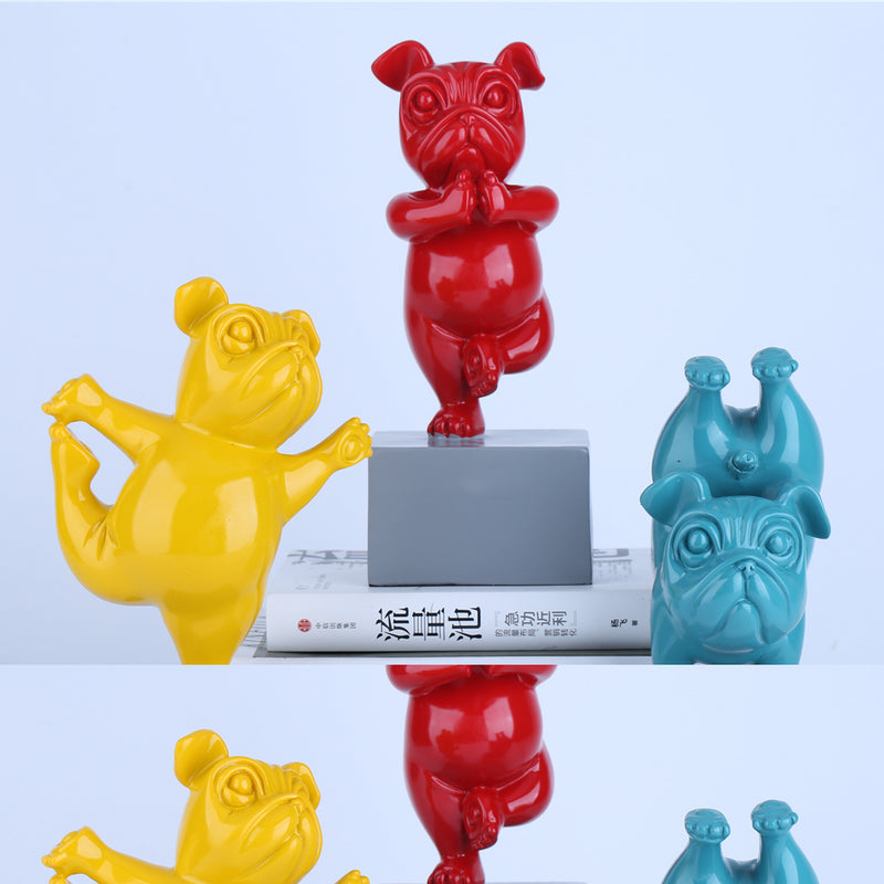 Yoga French Bulldog Statue