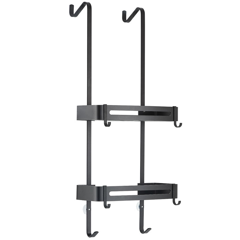 Black Hanging Bath Shelves Organizer