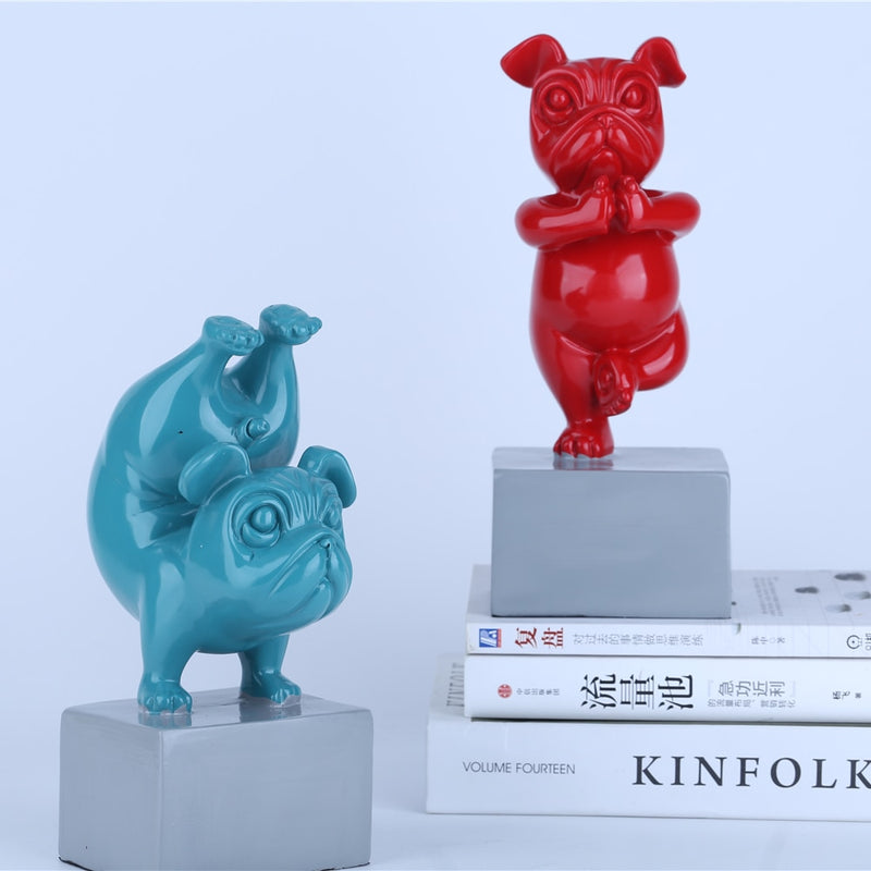 Yoga French Bulldog Statue