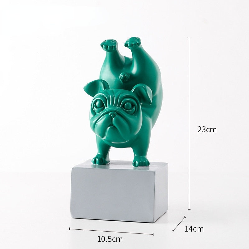 Yoga French Bulldog Statue