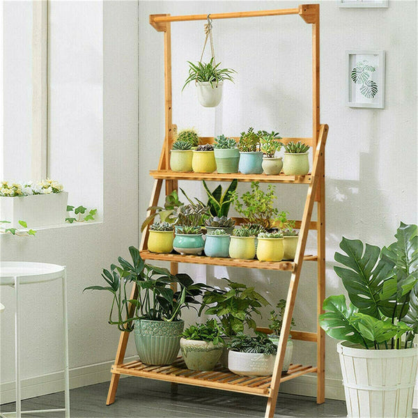 3-Tier Bamboo Hanging Plant Stand